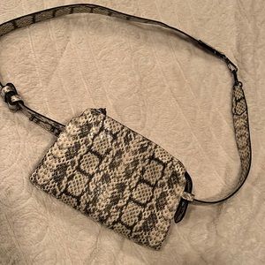 Snake print belt bag or crossbody